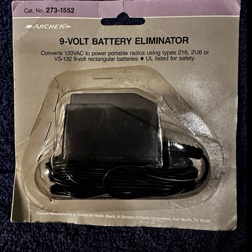 ❤️❤️❤️❤️Host pick❤️❤️❤️❤️ Archer 9-Volt Battery Eliminator